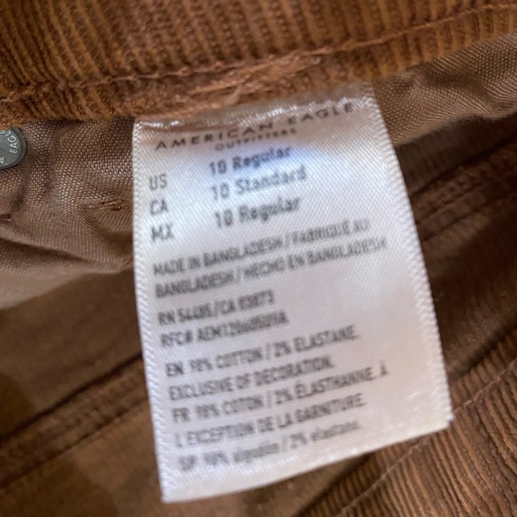 American Eagle corduroy pants, size 10R , super stretch, cinnamon color - Picture 3 of 5